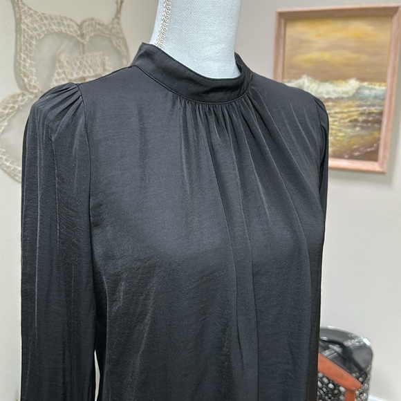 Free People High Neck Corset Tie Back Long Sleeve Blouse - Picture 1 of 13
